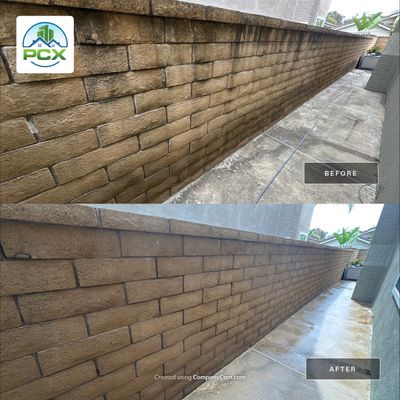 Patio, Walkway, and Brick Wall Pressure Washing in Lake Forest