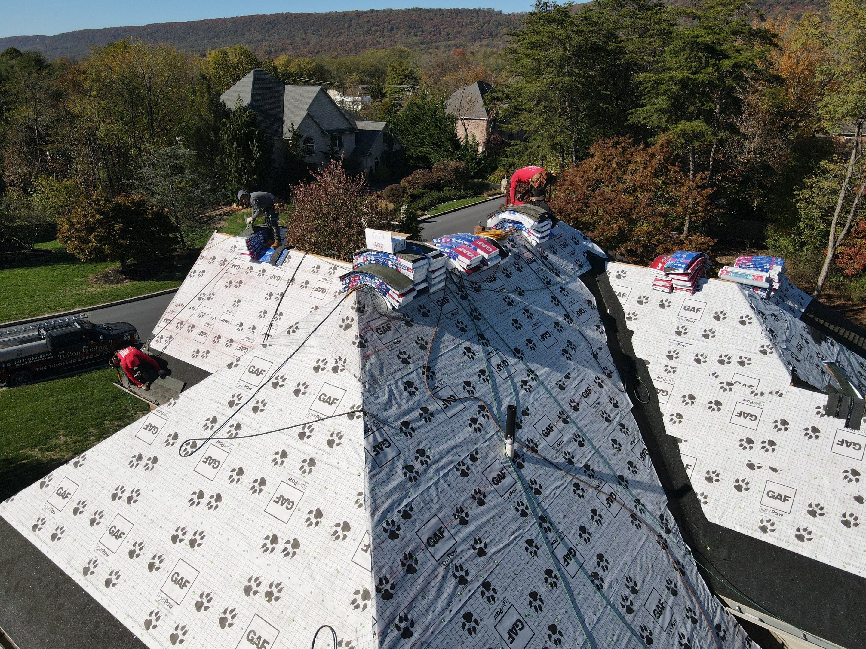 GAF SYSTEM INSTALL WEATHERED WOOD  by Teflon Roofing
