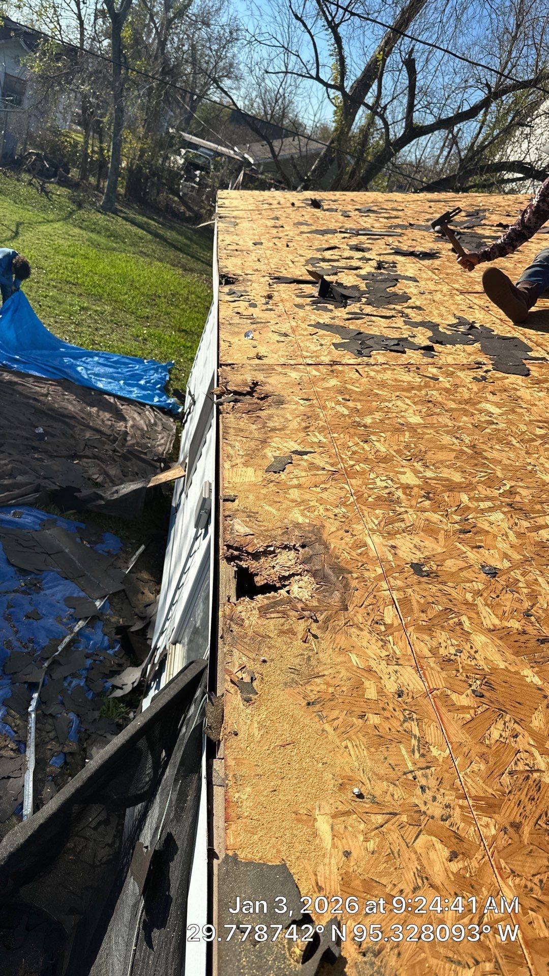 Complete Roof Replacement, Crew in Action — Houston, TX by PL Roofing & SB Roofing, LLC.