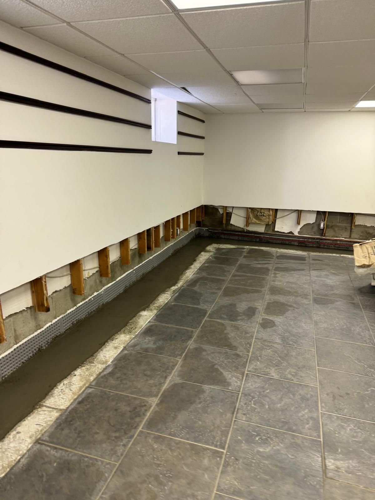 Interior French Drain Basking Ridge NJ by Pure Service Pro, LLC 