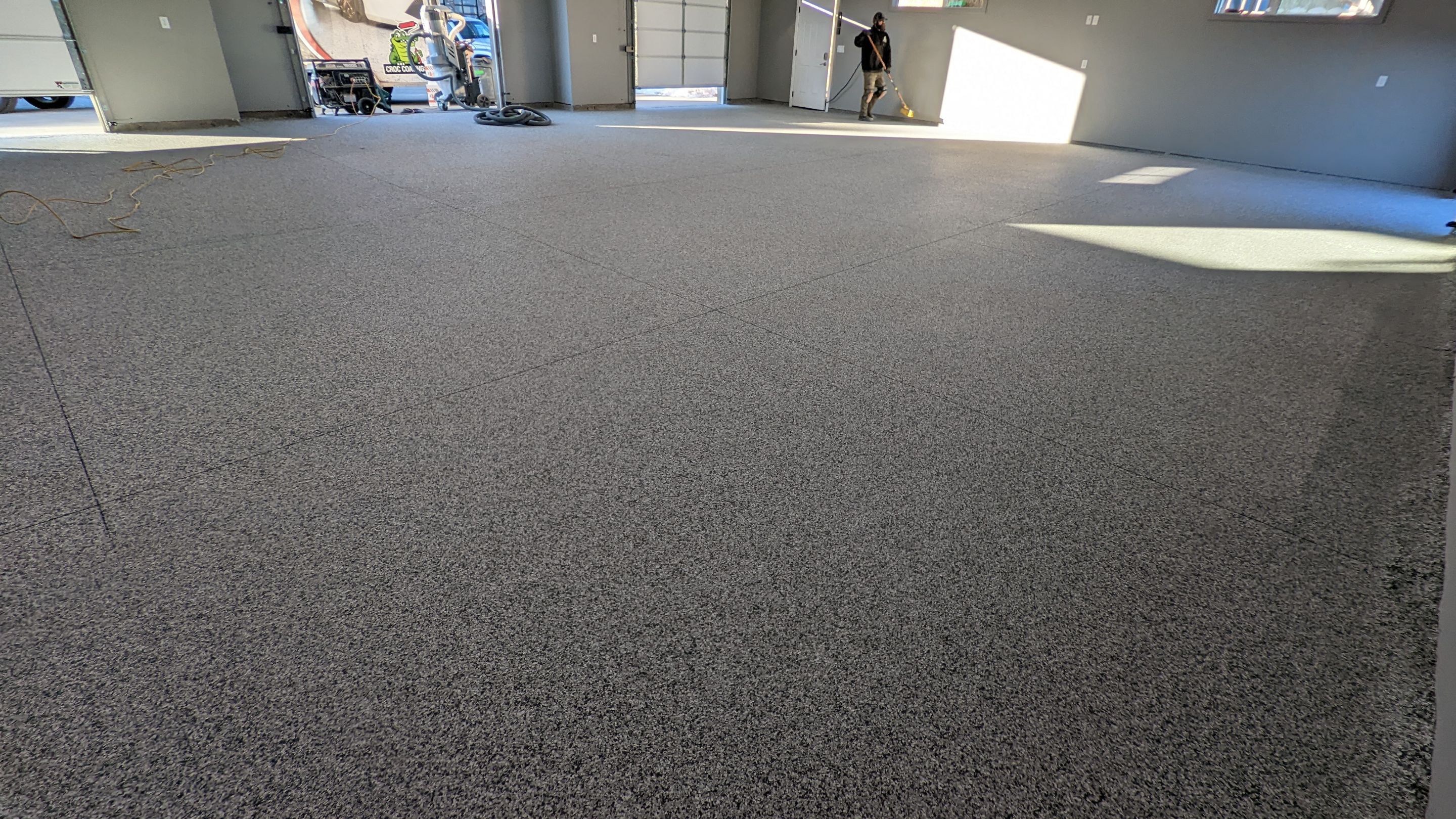 Shop Transformation using Slate Stone by Croc Coatings, LLC
