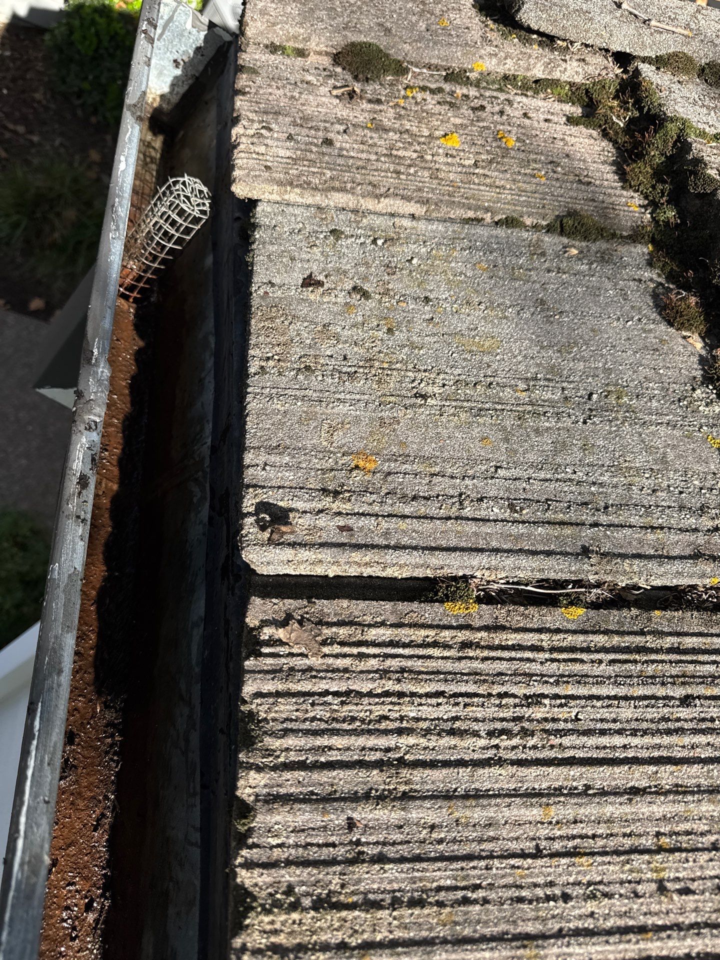 HOA gutter cleaning after photo.