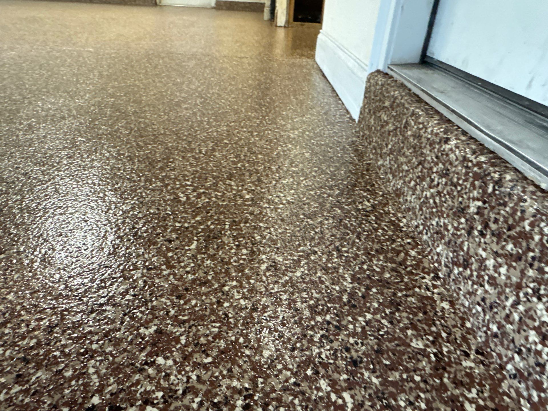 Garage Project in Newberry, FL in Chestnut by Cross Creek Concrete Coatings