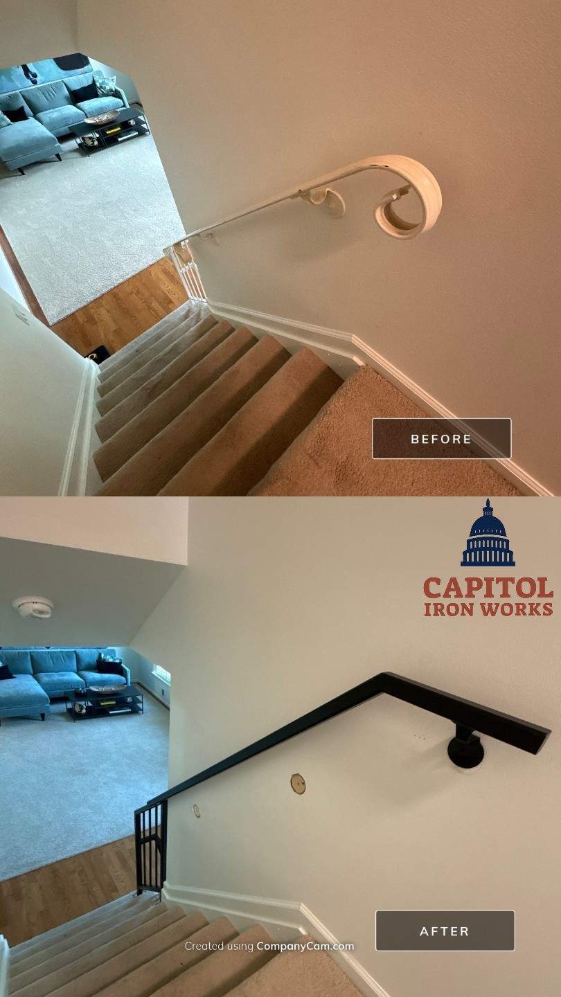 Classic Steel Handrails and Picket Railing – Poolesville, MD by Capitol Iron Works