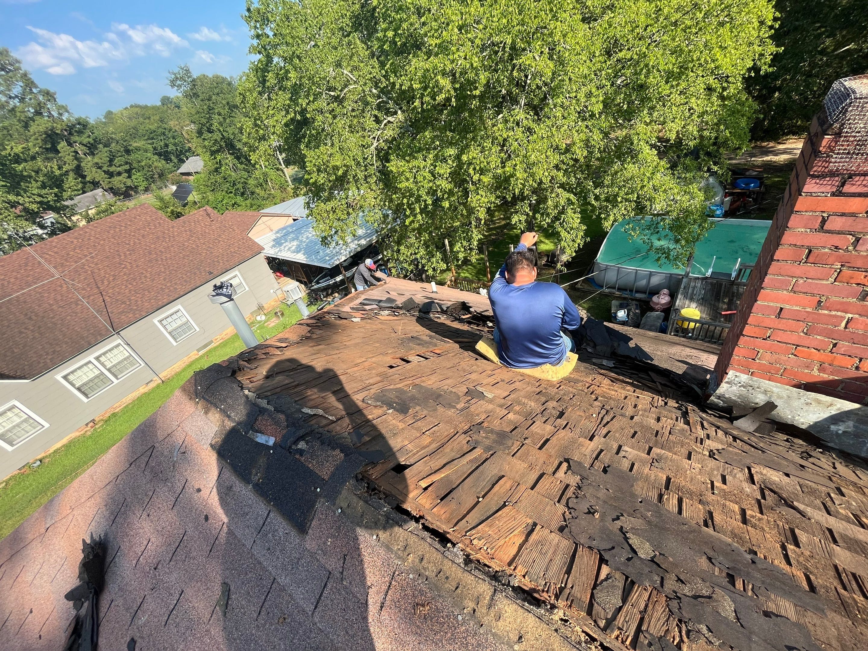 Residential Metal Roof Replacement using Reed's Metals: Colored Residental Panel (Burgundy) by Hostetler Roofing