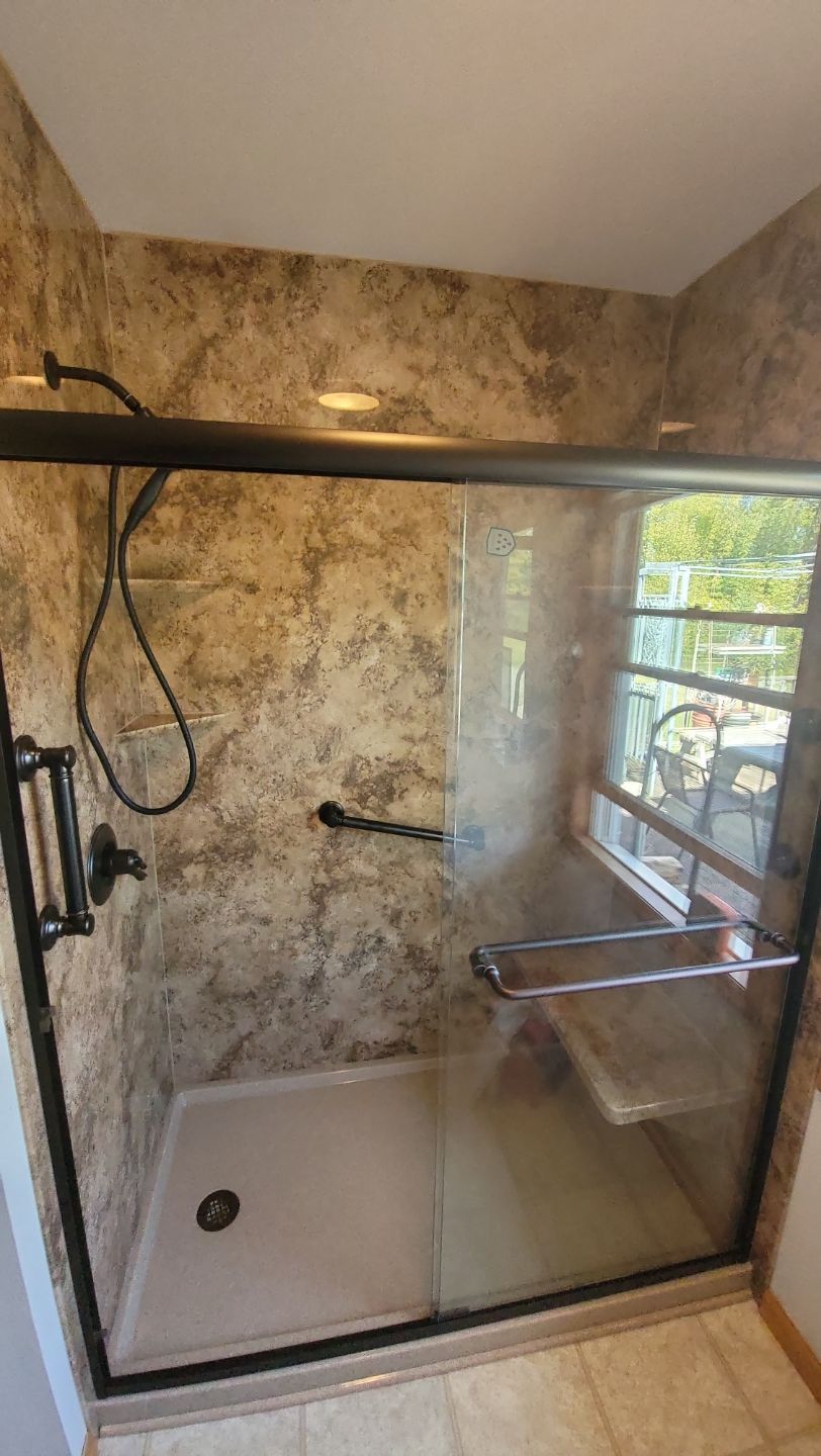 Tub to Walk-In Shower in Schohaire, NY  by Yankee Home Improvement