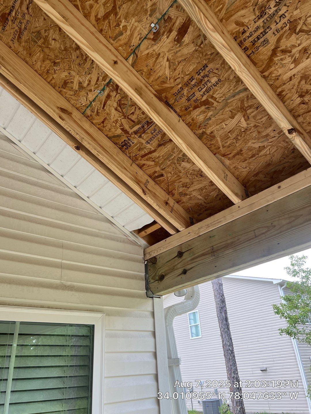 Covered Porch in Boiling Springs Lakes by RGR Construction and Roofing, LLC