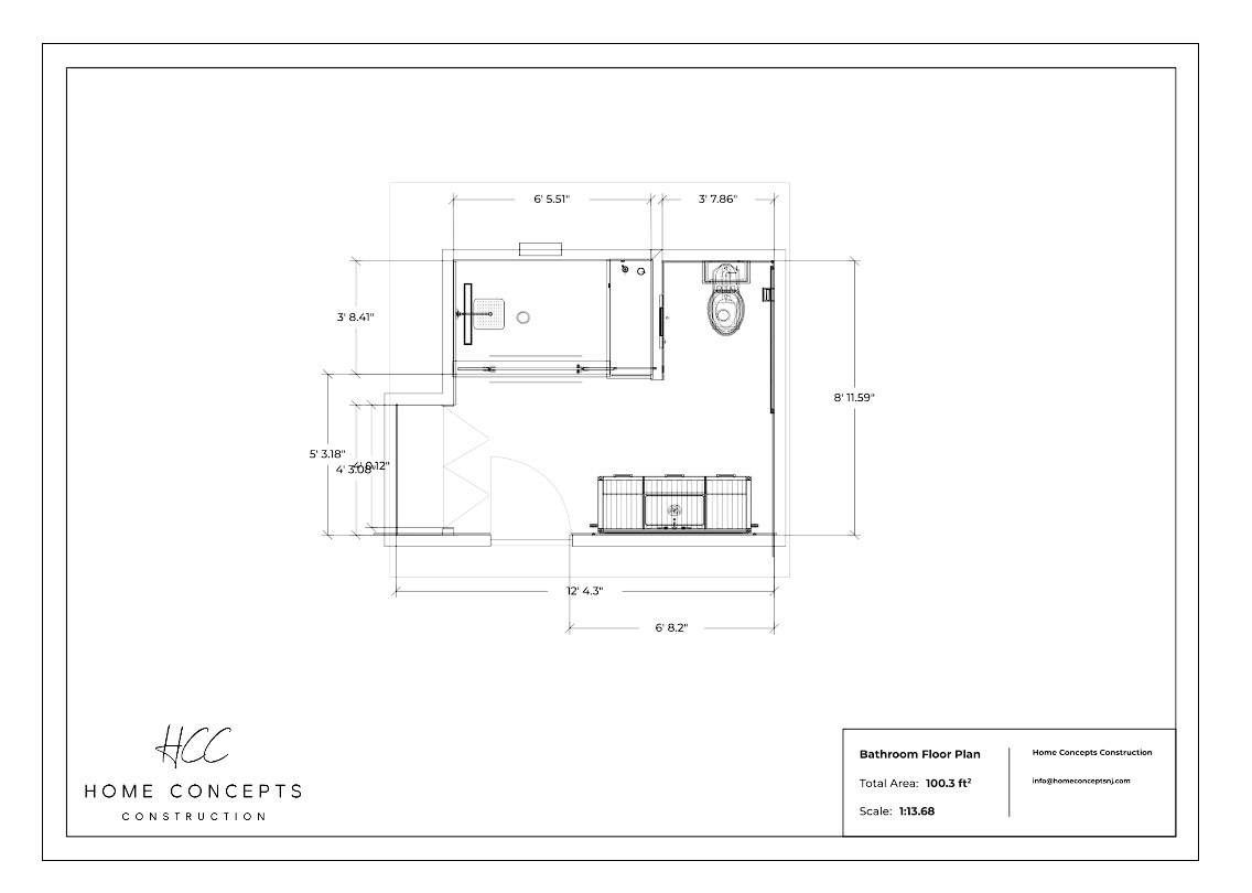 Bathroom Remodel using Tile by Home Concepts Construction