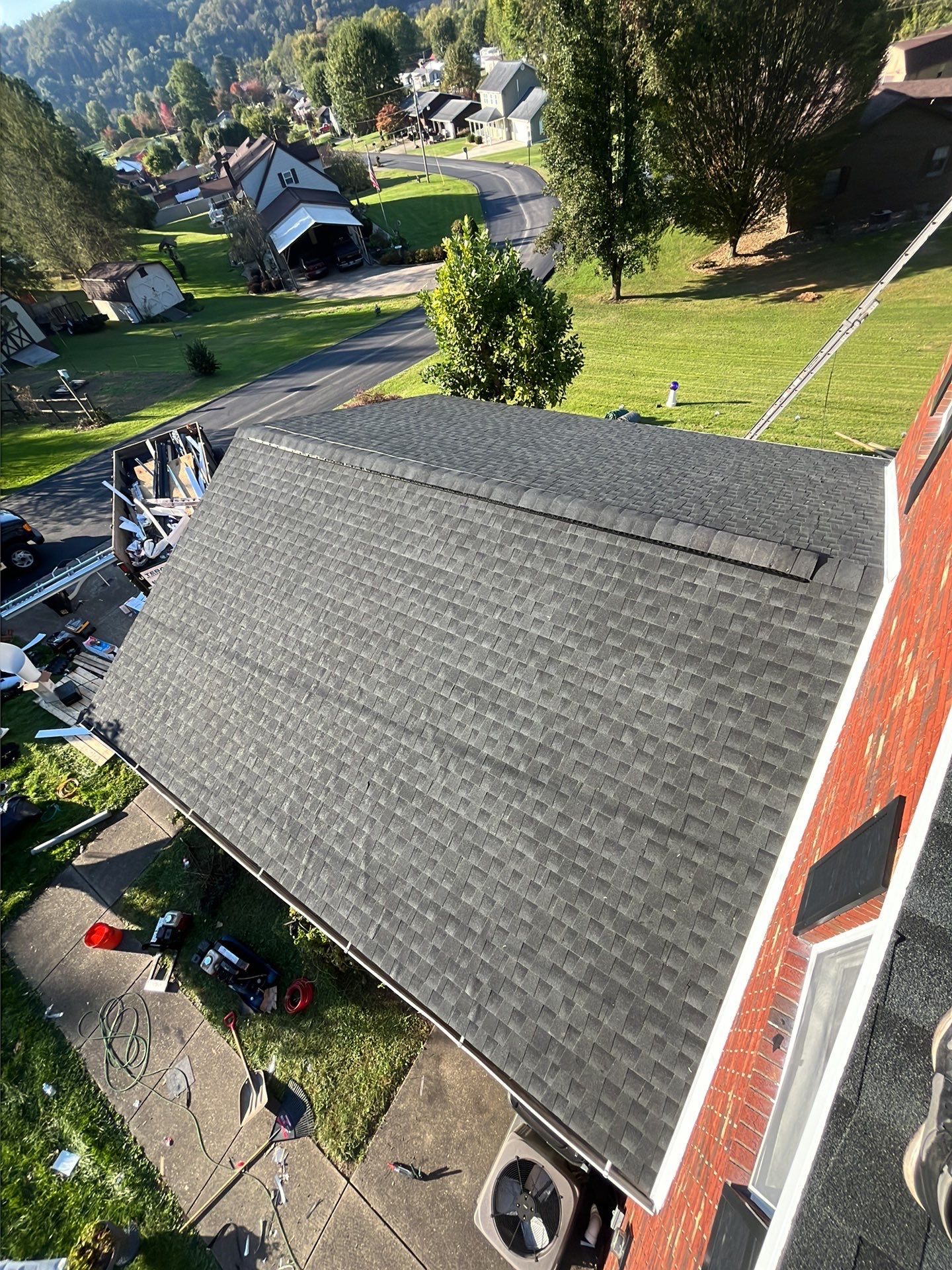 Residential Roofing Installation using GAF Timberline HDZ, Black by Rainstoppers Roofing