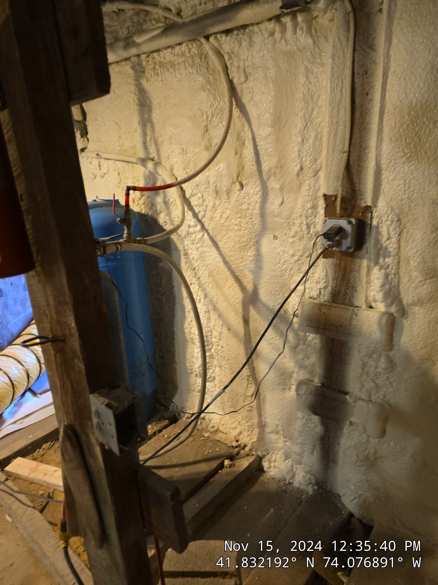 Basement Exterior Walls using Closed Cell Spray Foam by NYS Foam & Energy