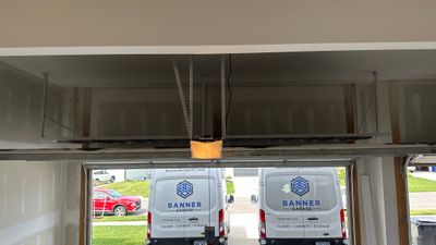 Ron B. added overhead racks to his garage