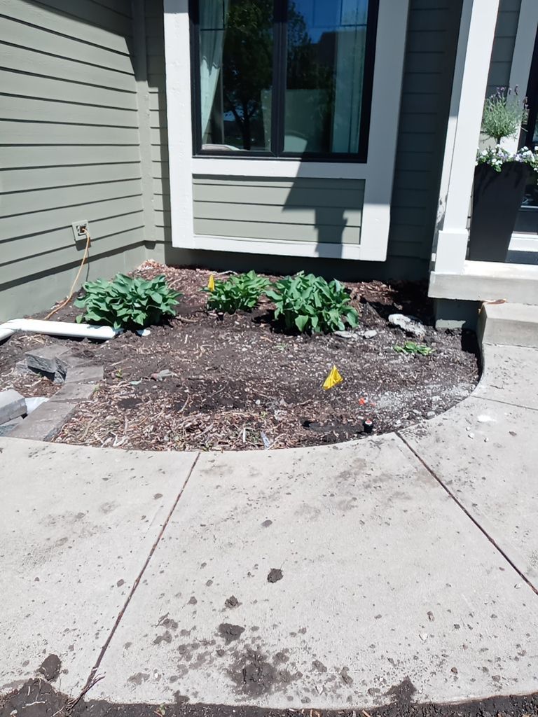 Front Yard Landscape by LAND ESCAPES LLC