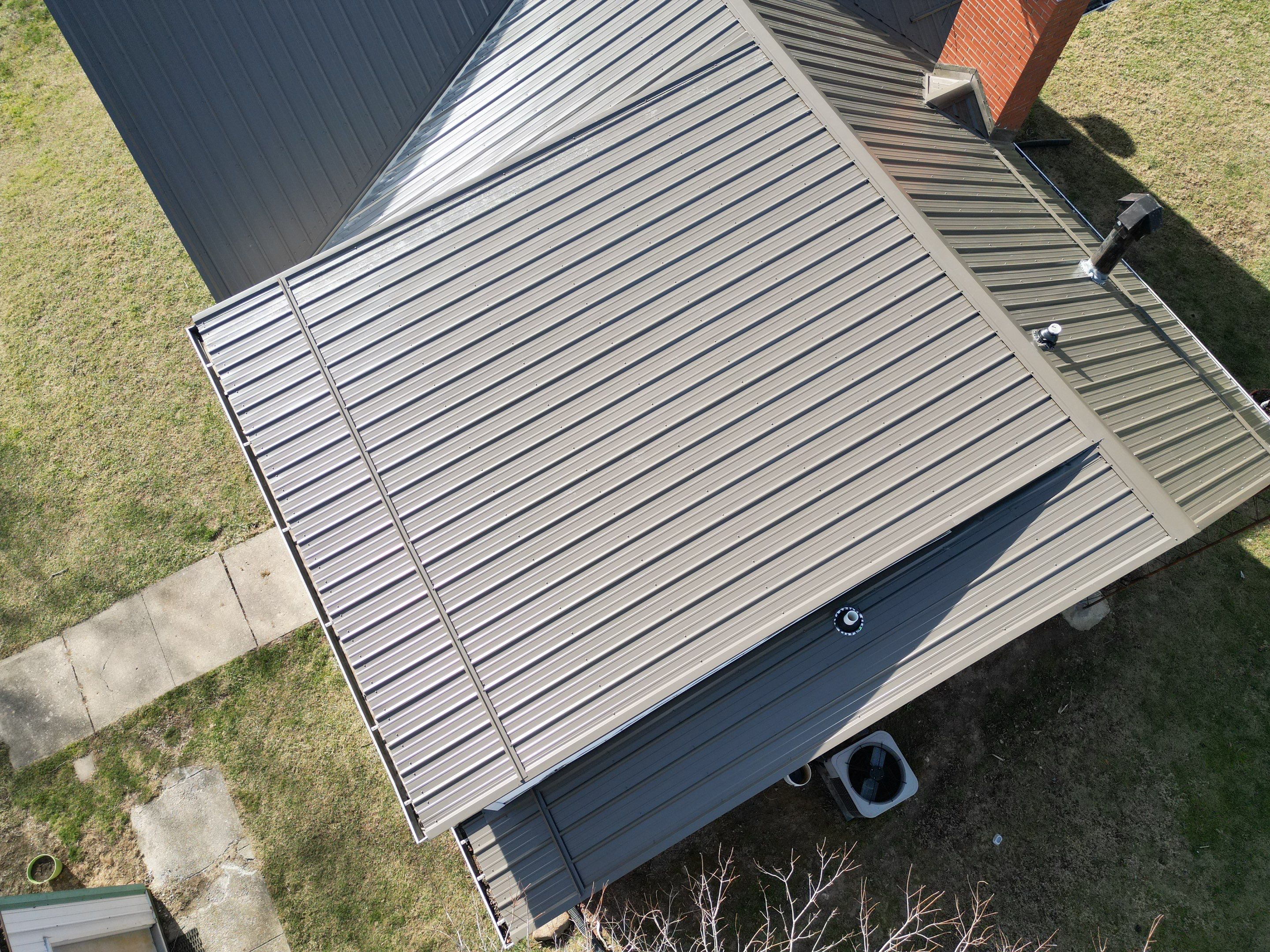 Residential Roofing Installation using Performance Panel Metal - Burnished Slate by RoofX 
