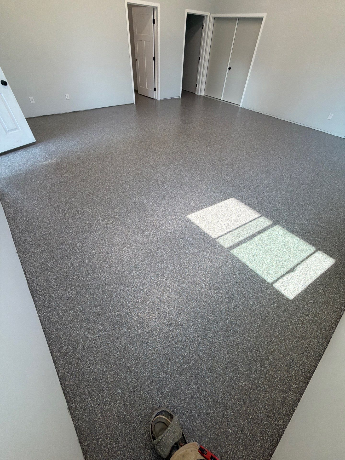 Multi-Color Epoxy Flake Floor Installation in West Olive by Gordon Painting