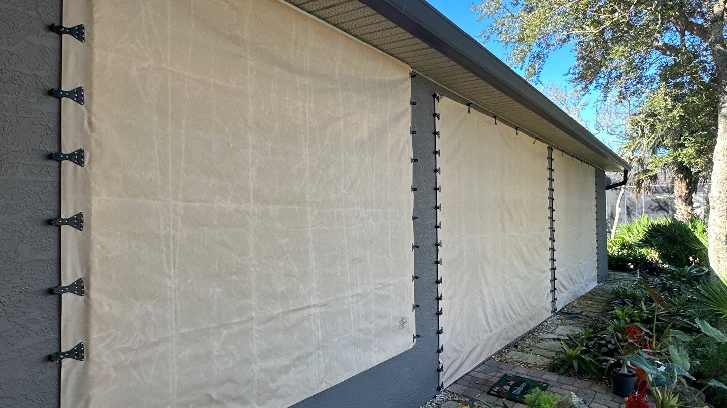 Hurricane Fabric - Tan  by Smart Guard Shutters