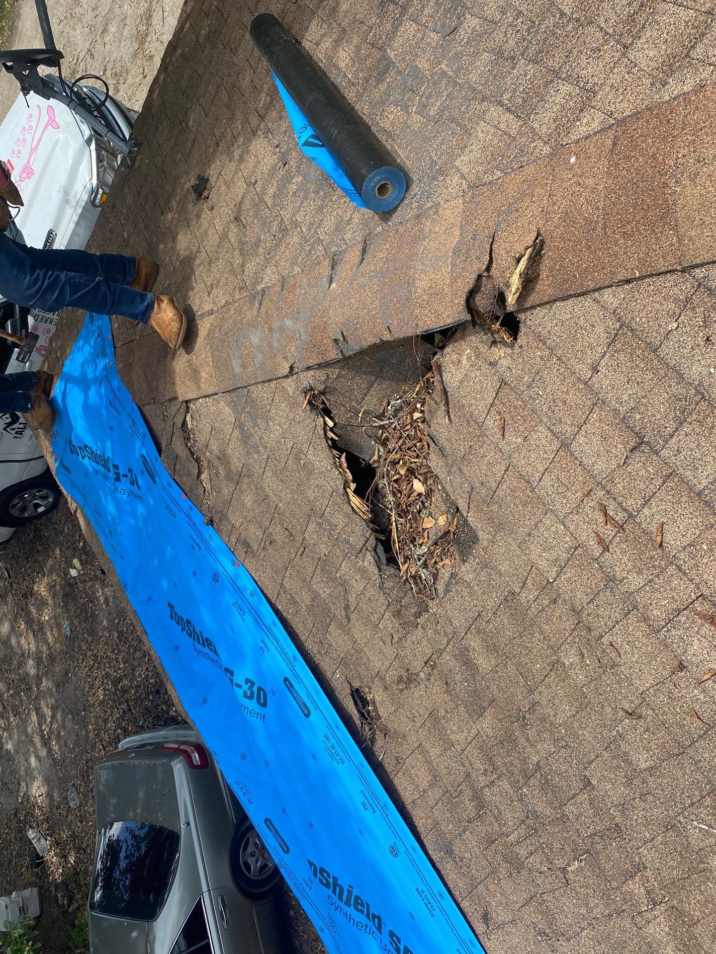Residential Roofing Repair using tile by Roof Repair Company