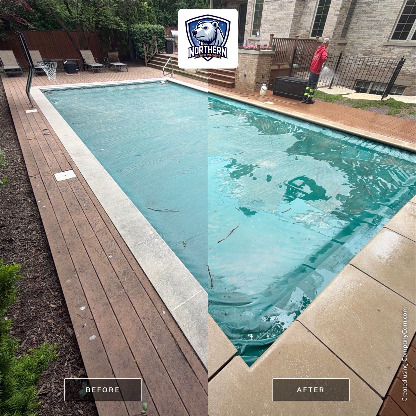 Trex Deck and Natural Stone Cleaning by Northern Power Washing LLC.