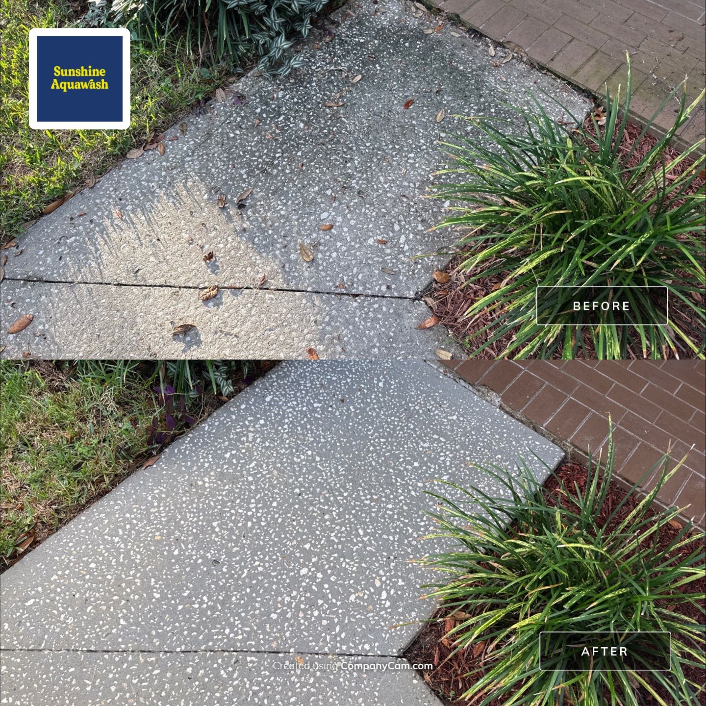 Concrete Driveway & Sidewalk Cleaning in Valrico, FL by Sunshine AquaWash
