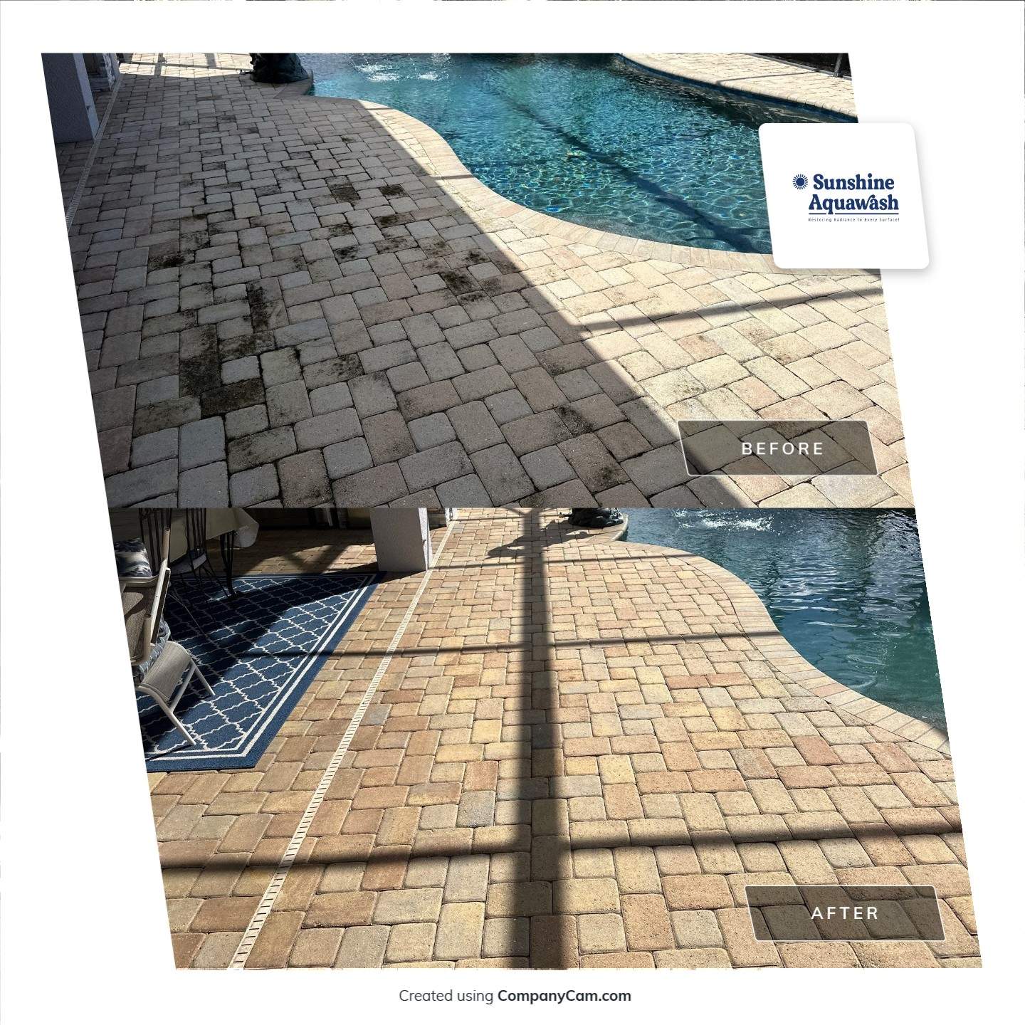 Paver Driveway, Pool Deck, Outdoor Furniture & Culvert Cleaning in Winding River Community, Bradenton, FL | Sunshine AquaWash by Sunshine AquaWash