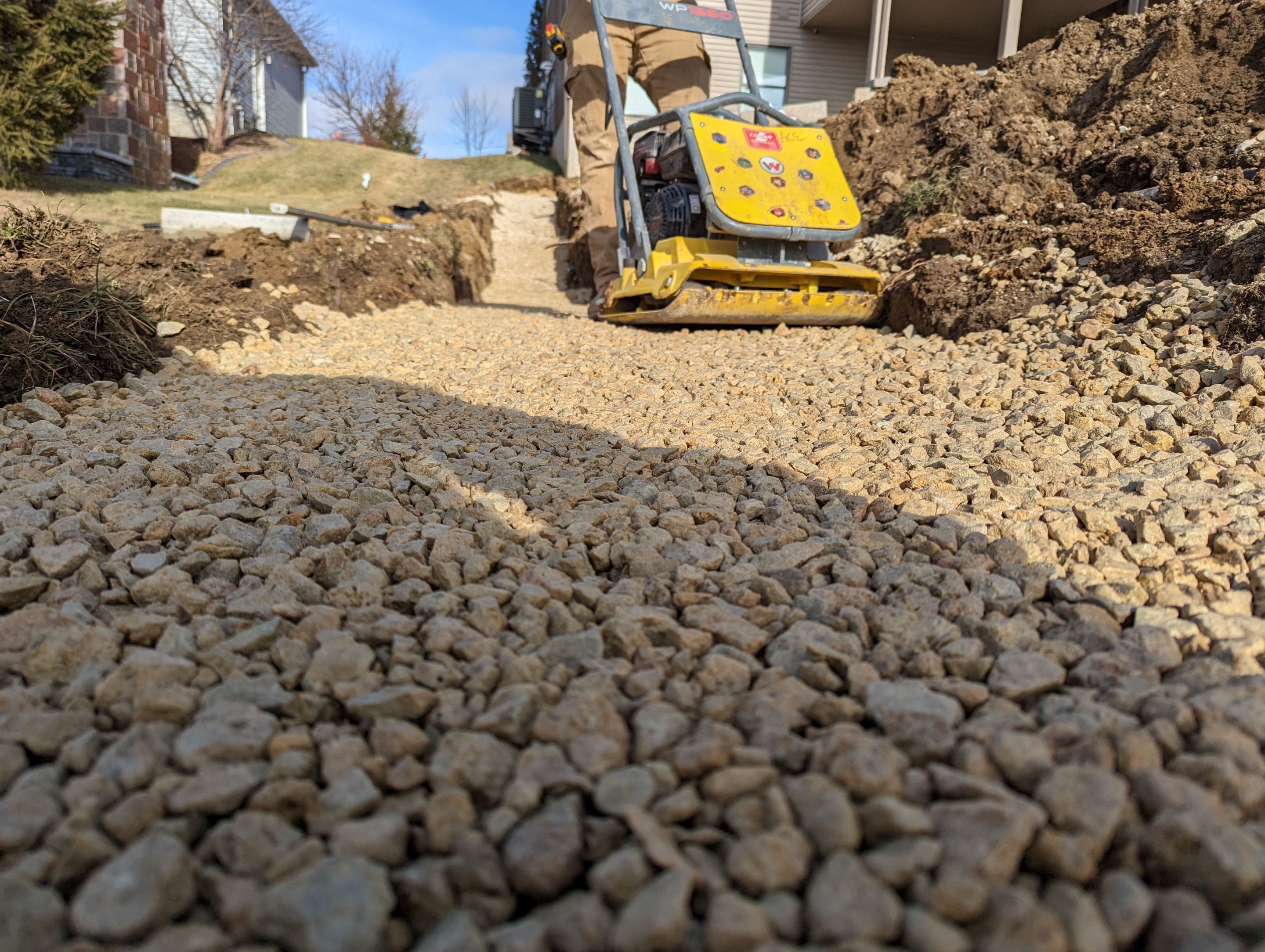 Retaining wall using Rosetta stone by ACE Waterproofing & Basement Solutions