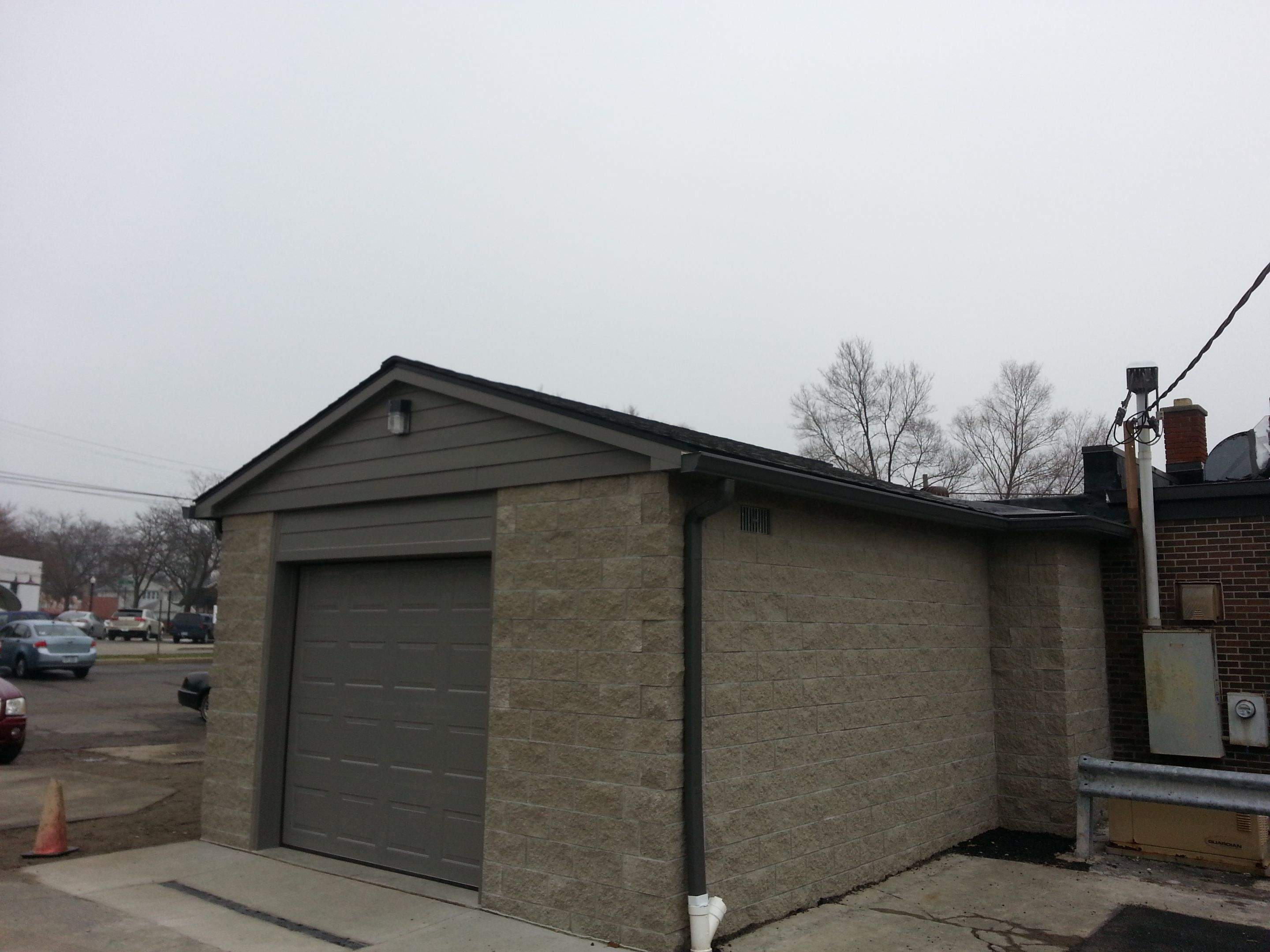 New Masonry Garage and Storage Building by Northwest Construction 