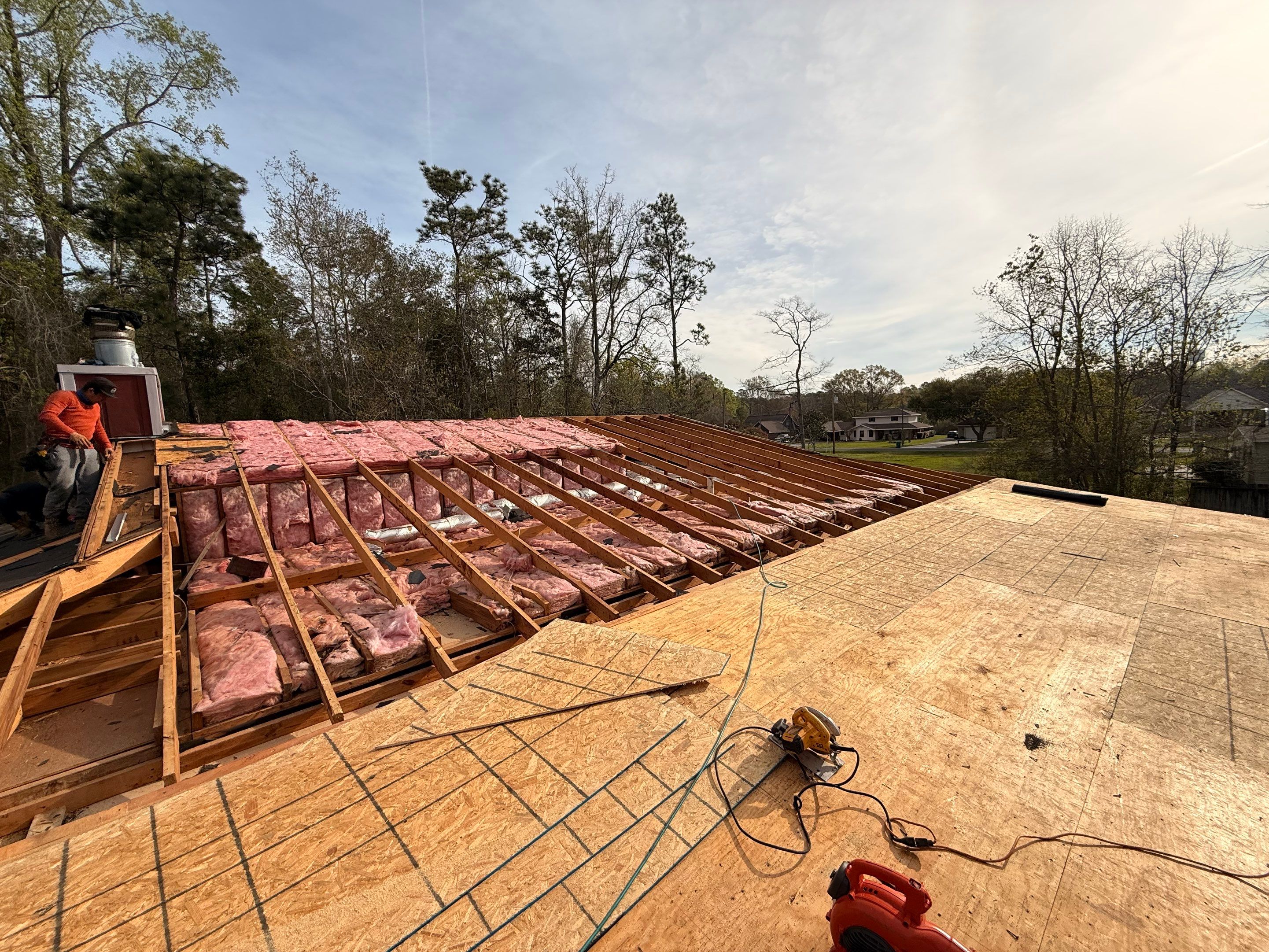 Full Asphalt Shingle Roof Replacement and Decking Repair in Carriere by Frontline Roofing