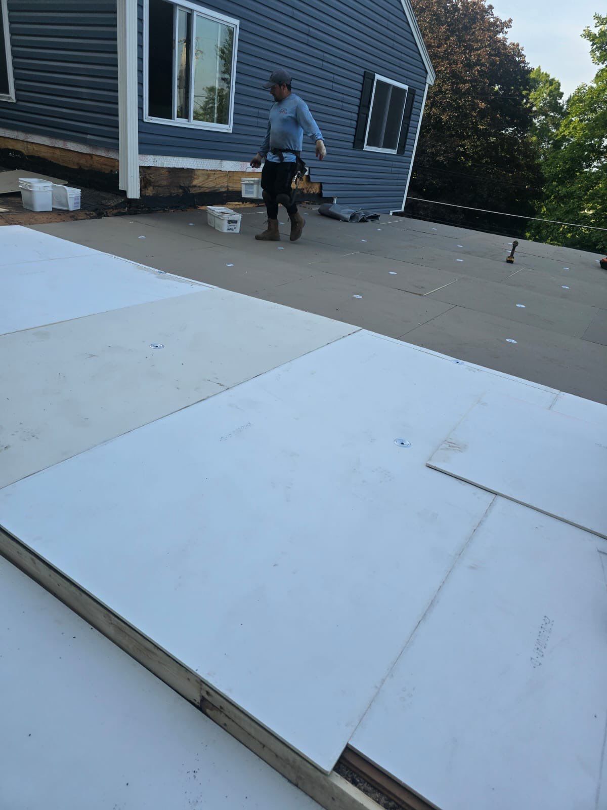 EPDM Flat Roof Installation + Seamless Gutter Upgrade by Mighty Dog Roofing of Greater Middlesex County