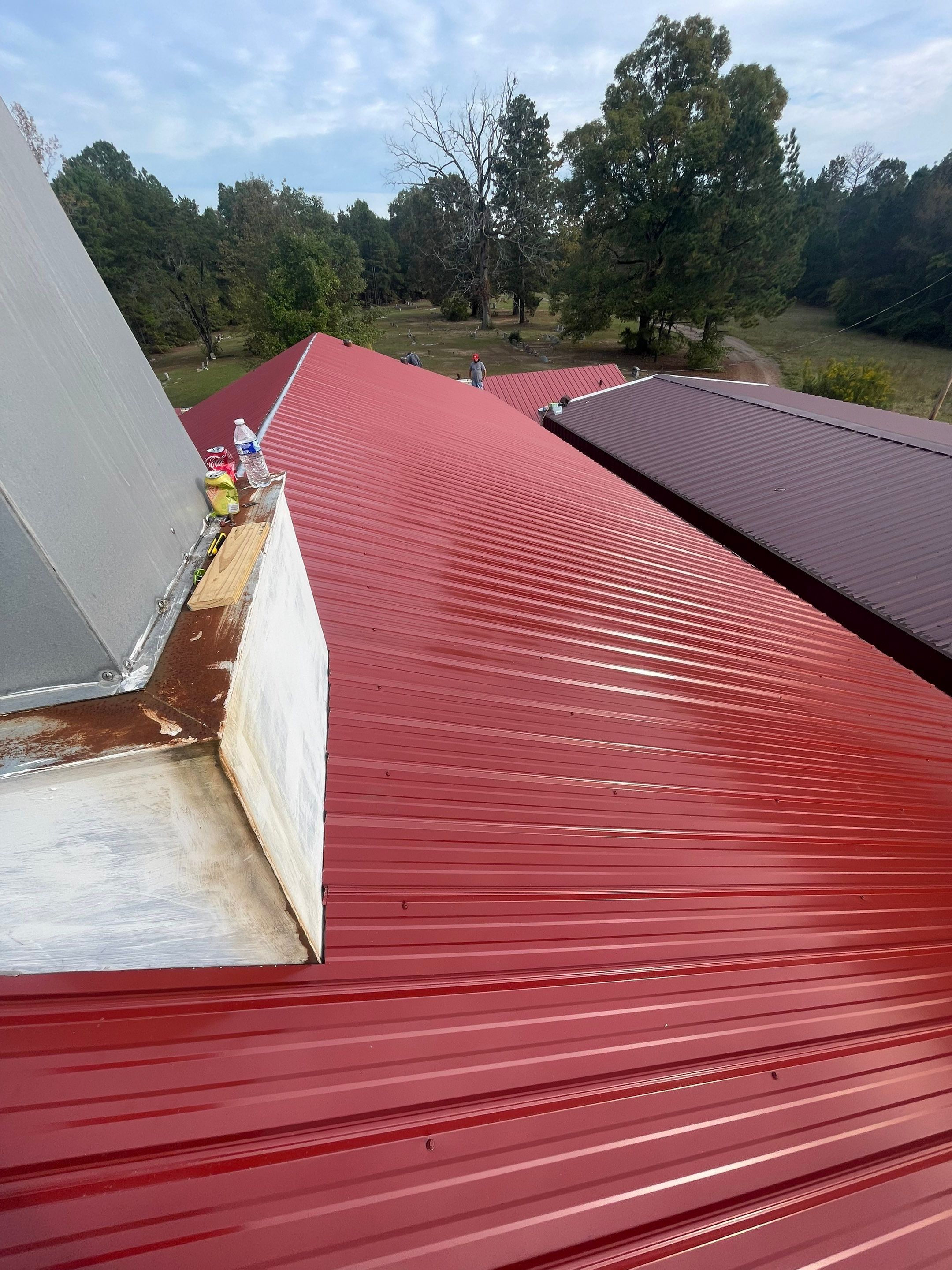 Residential Metal Roof Replacement using Reed's Metals: 26 GA. Colored Residential Metal Panels (Barn Red) by Hostetler Roofing