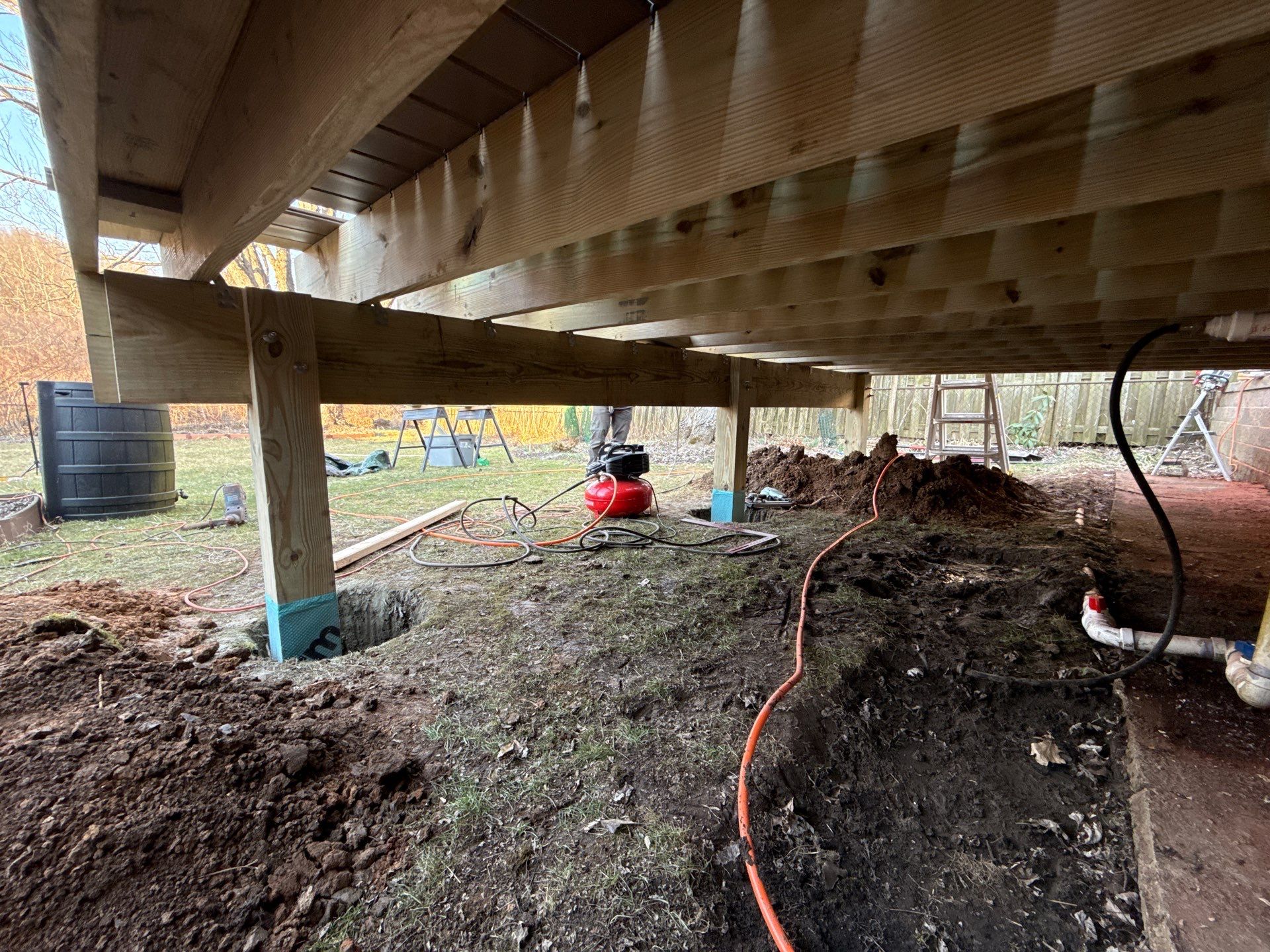 Deck and door install by Cousins Roofing Siding & Decks