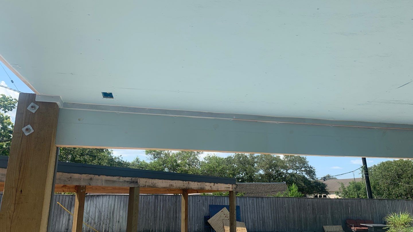 Beautiful pool side build by Bayfront Roofing and Construction