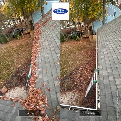 Gutter Cleaning using Gutter Cleaning Supplies