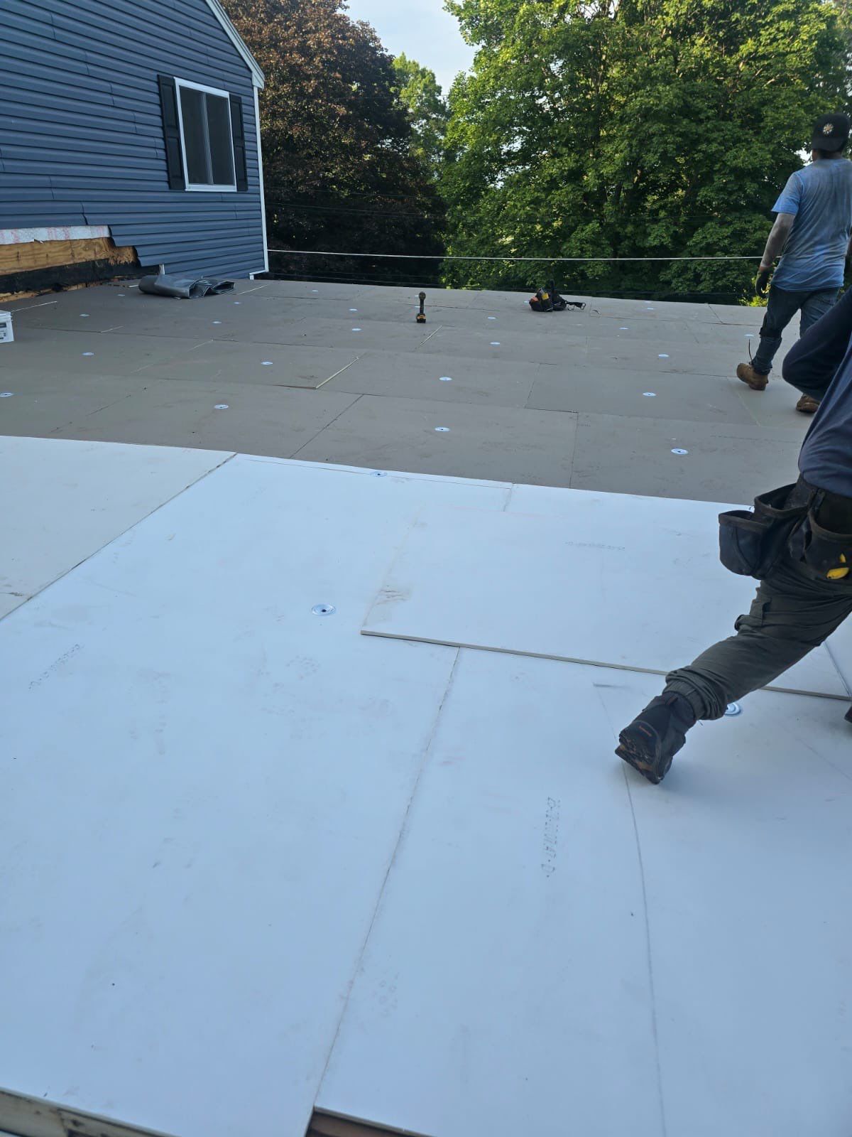 EPDM Flat Roof Installation + Seamless Gutter Upgrade by Mighty Dog Roofing of Greater Middlesex County