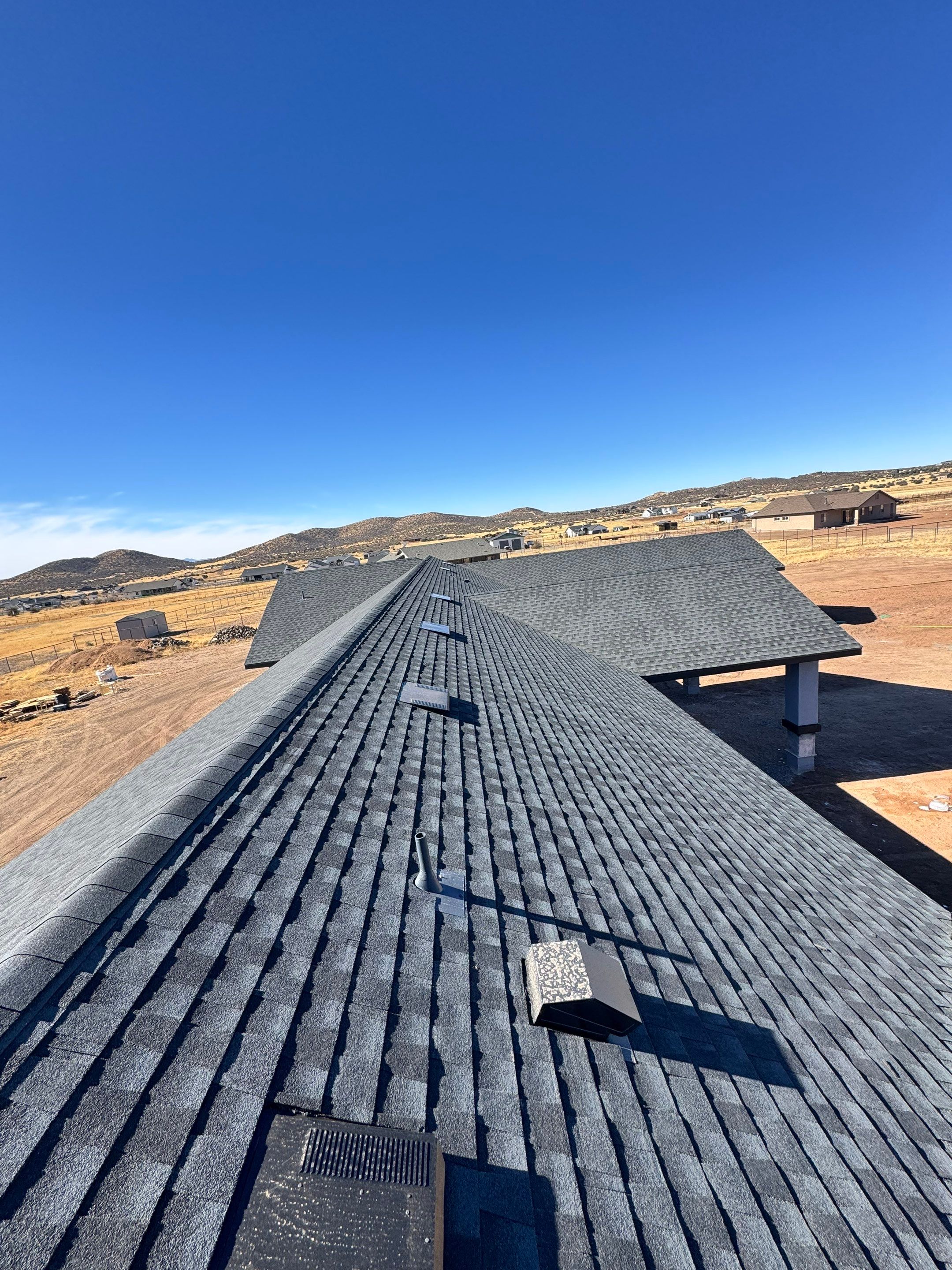 Residential Roofing Installation using GAF HDZ Charcoal by Badger Roofing