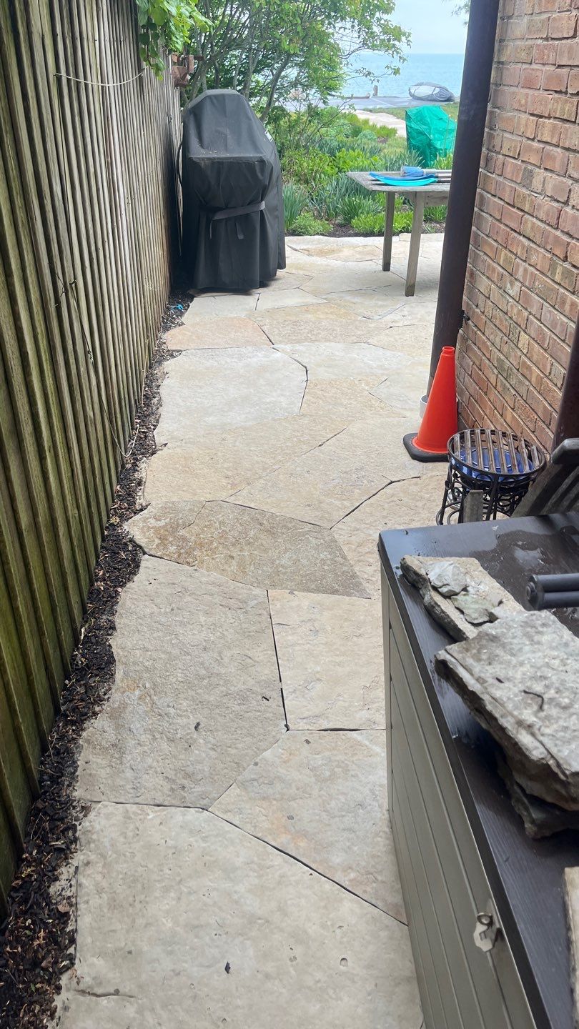 Evanston, IL stone patio cleaning by Northern Power Washing LLC.