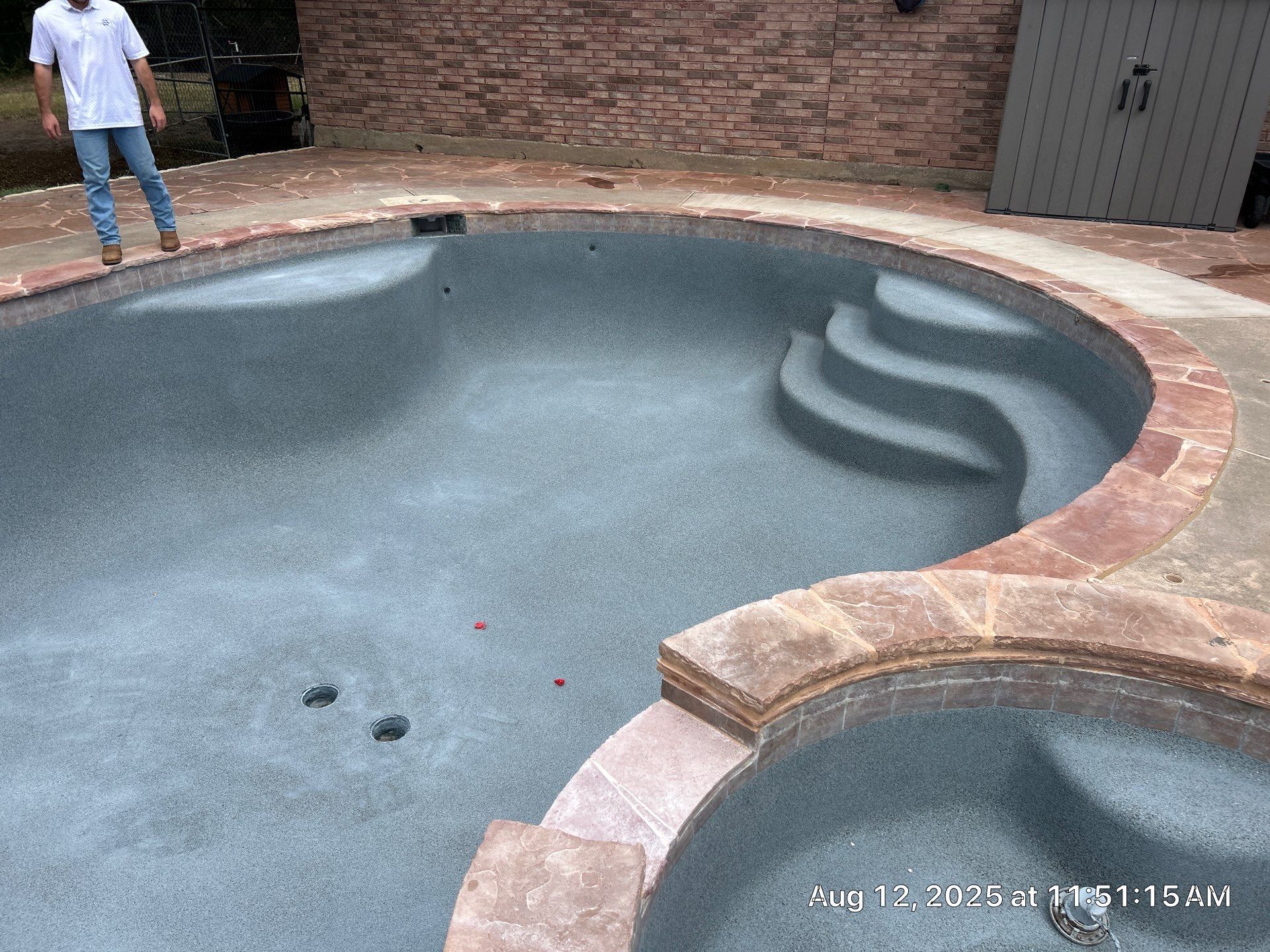 Freeform Pool and Spa Remodel with Flagstone Deck by Pinnacle Pools and Spas - DFW
