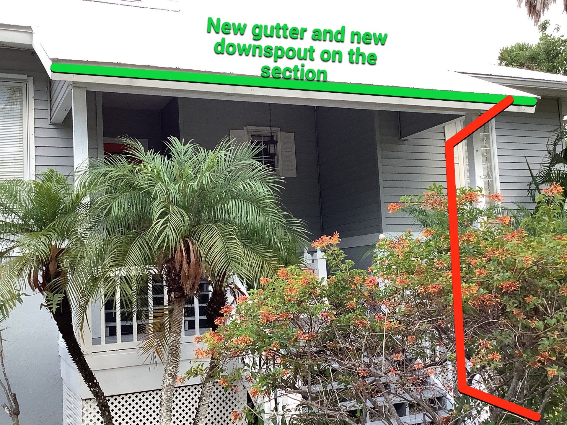 New Gutter After Fascia Repair in Sanibel FL by Gutter Professors