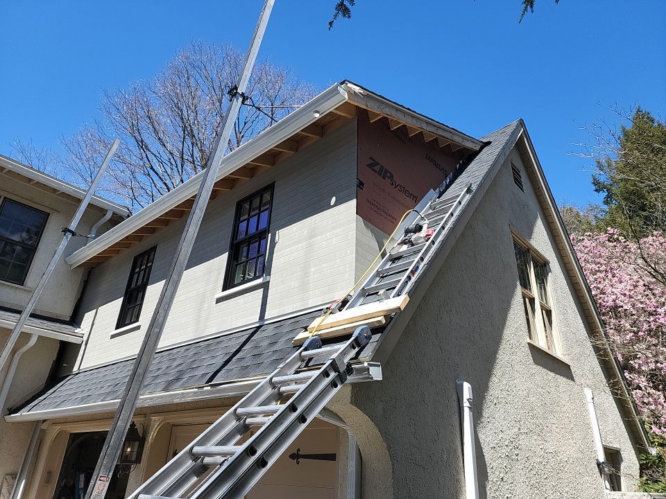 In progress: Exterior renovation in Wellesley MA by UBrothers Construction