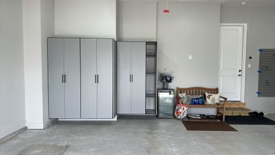 Melinda E. upgraded her garage with cabinets