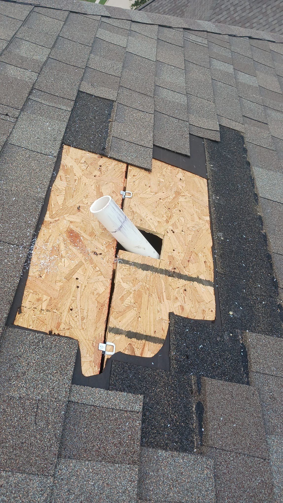 Hail Damage using Owen's Corning Duration (Lifetime) Shingles by Roof Repair Company