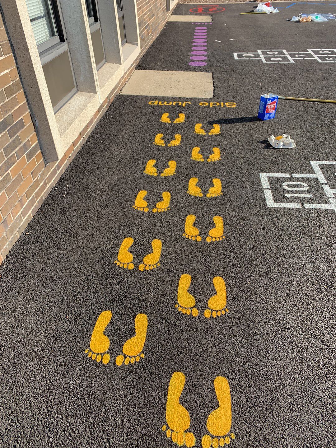 Playground Stencils using SealKrete Floor-Tex by Paint Platoon USA