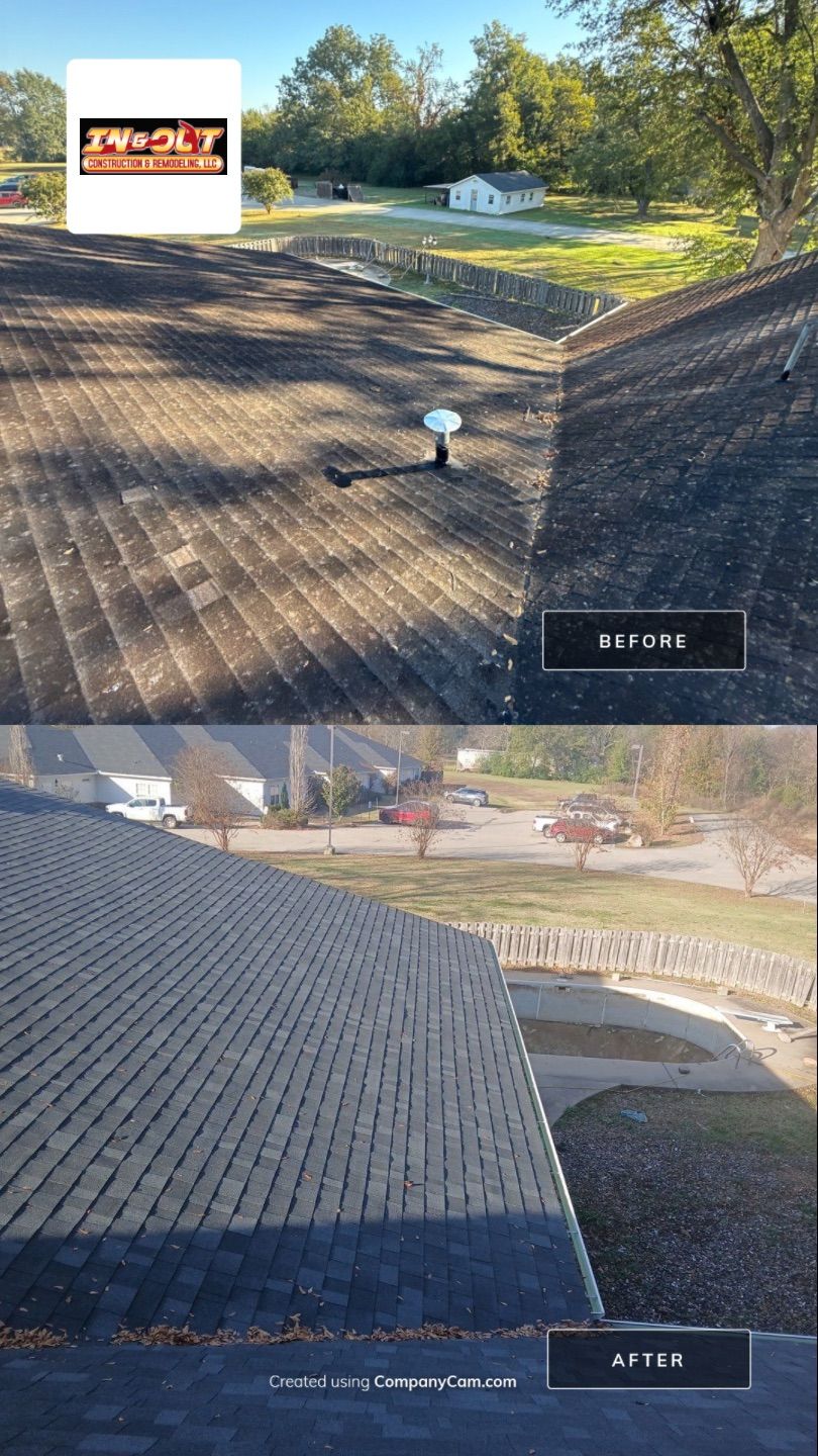 Roof replacement by In & Out Construction & Remodeling, LLC