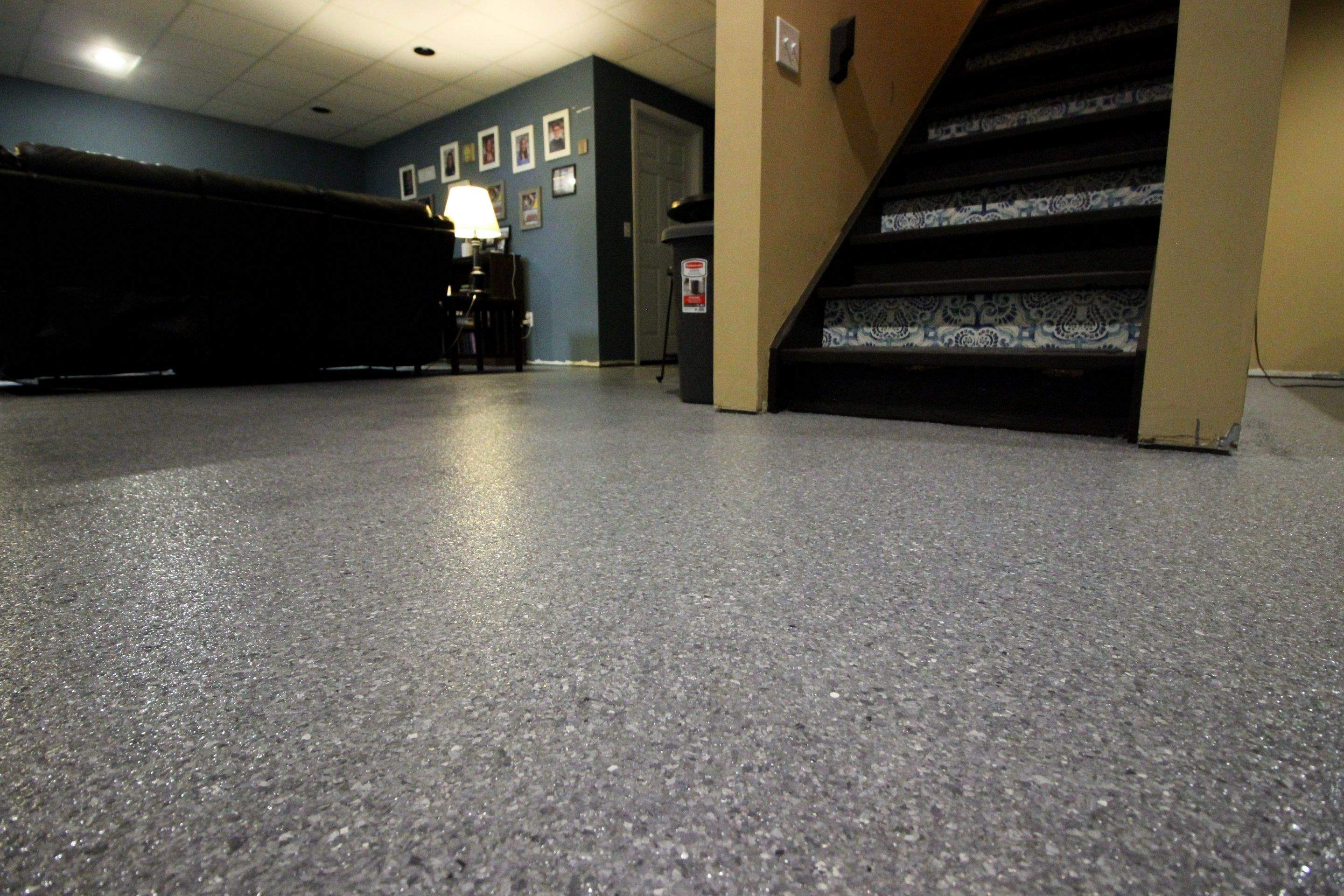 Basement Floor using Granite by Your1DayFloor.com
