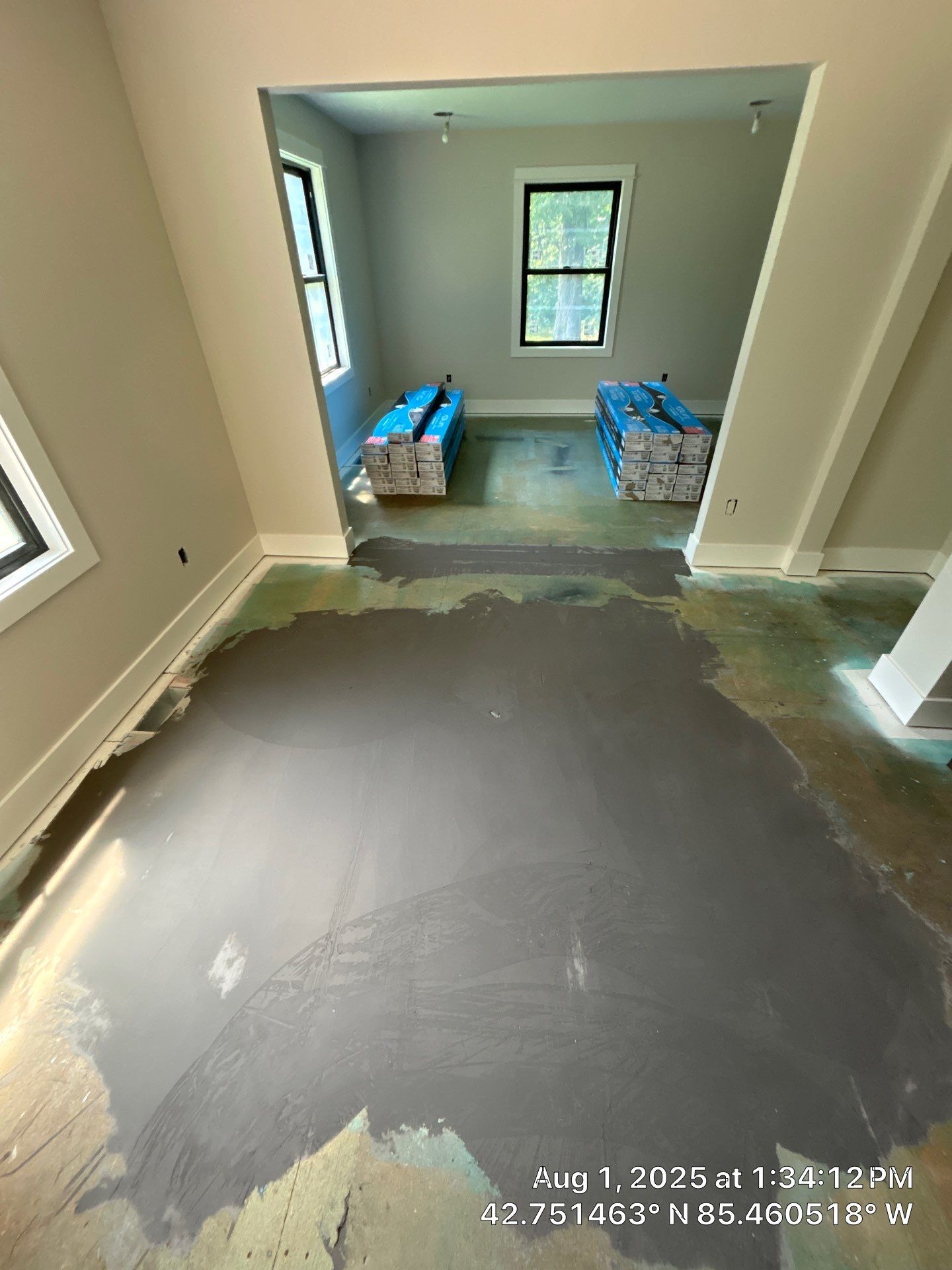 Installation of LVP in Middleville, Michigan by RTBaldwin Hardwood Floors