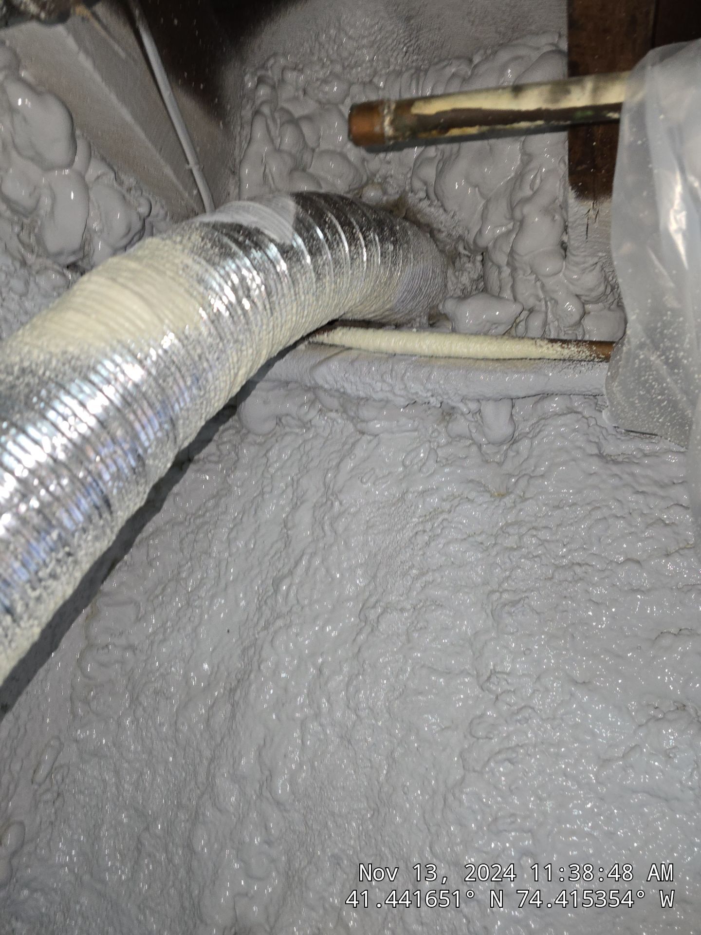 Attic Insulation using open cell spray foam by NYS Foam & Energy