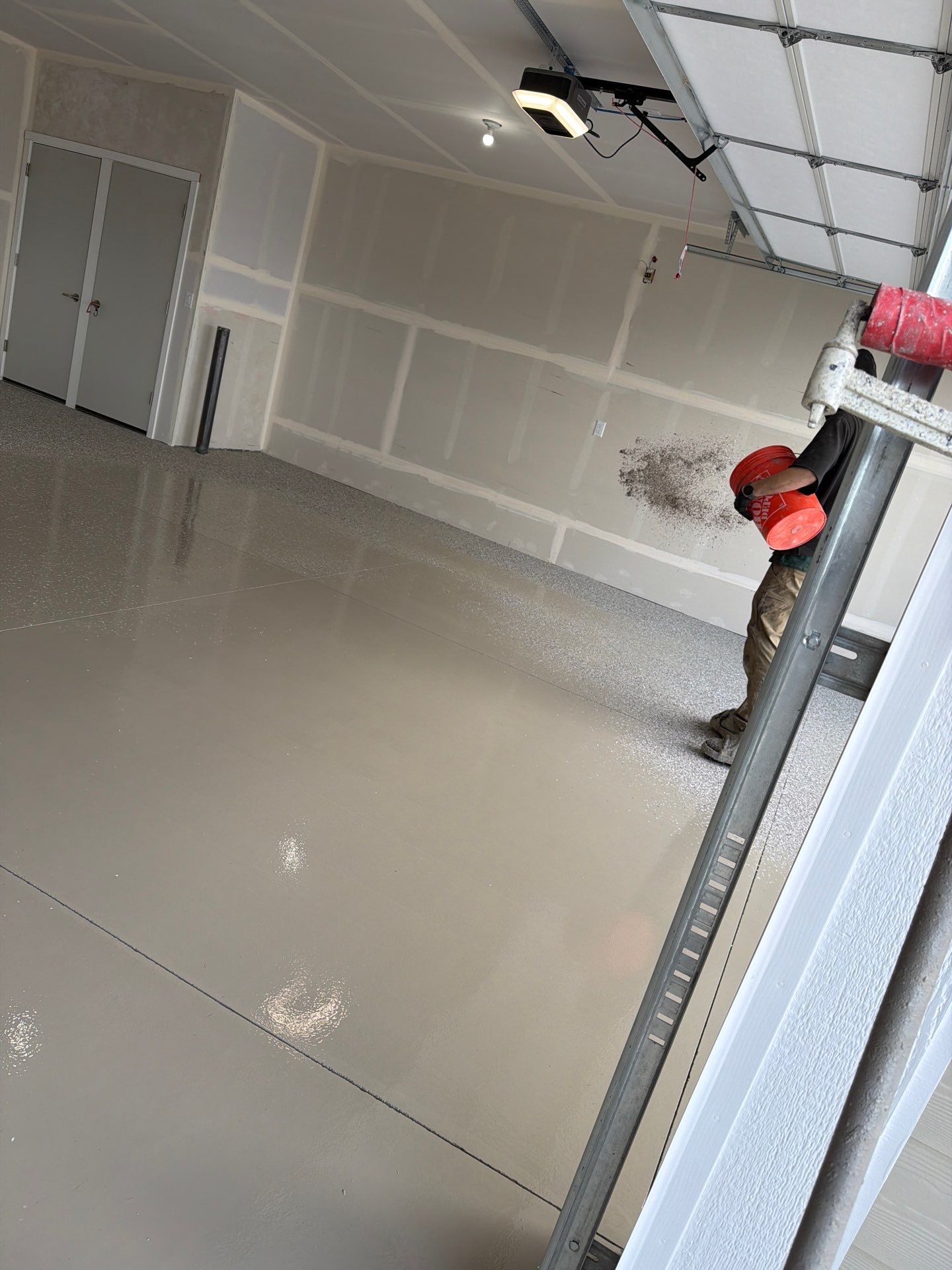 Coeur d'Alene New Construction Garage Floor Coating in Pebble Beach by Croc Coatings, LLC