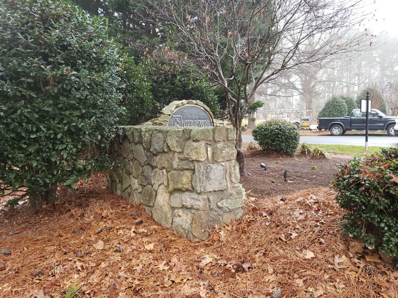 Neighberhood entrance sign cleaing using cleaner by Power Wash Masters LLC