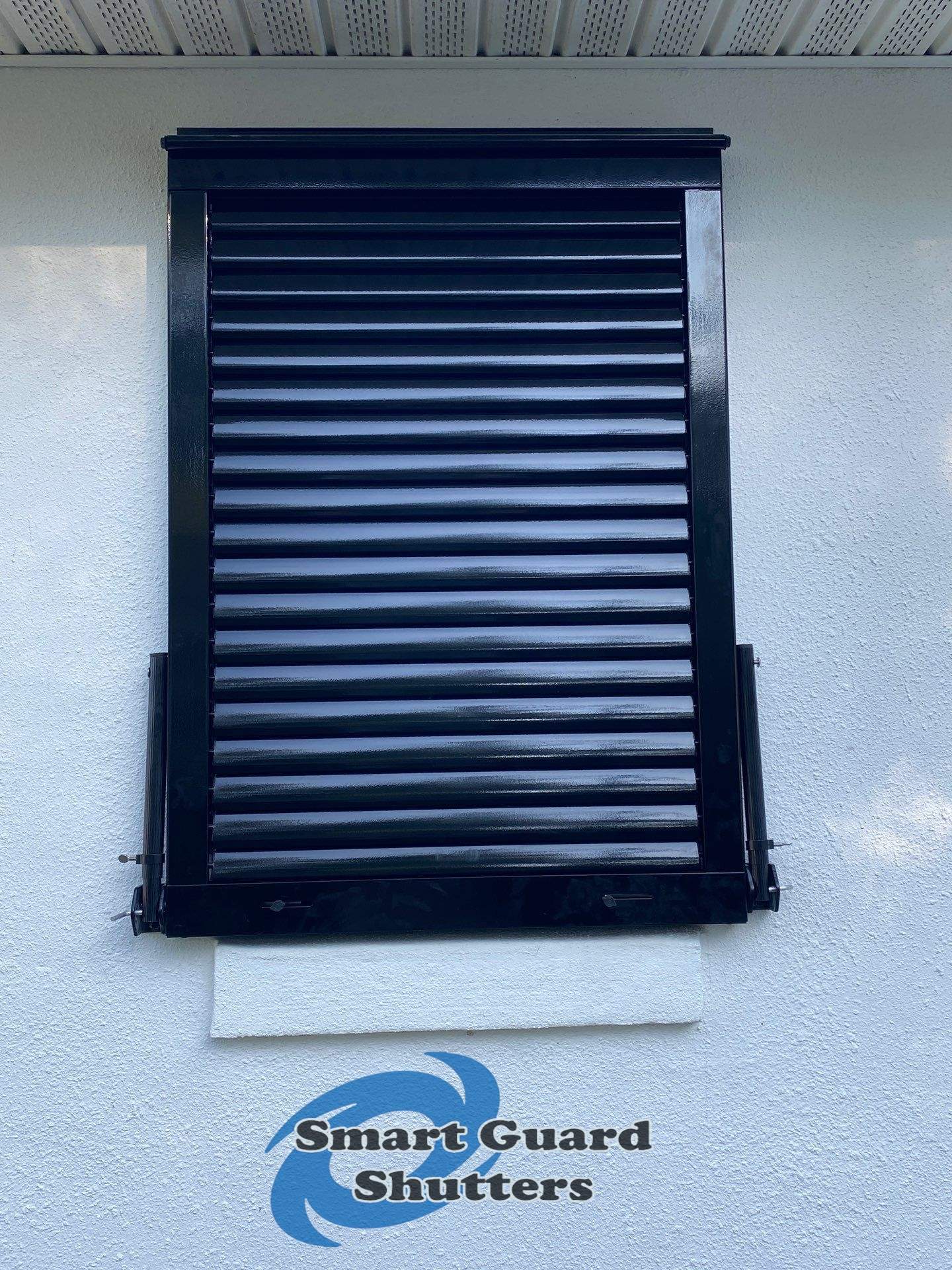 Impact Bahamas in Jet Black by Smart Guard Shutters