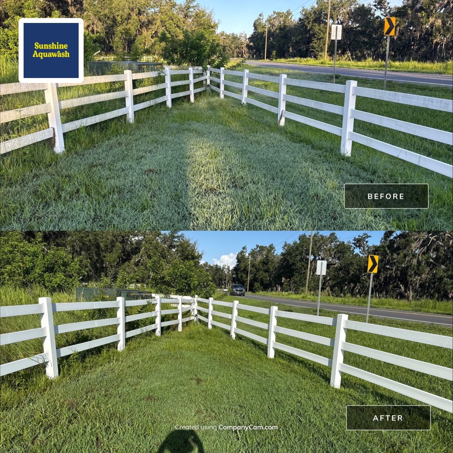 π Vinyl Horse Fence & Entrance Cleaning β Old Tampa Rd, Parrish, FL by Sunshine AquaWash
