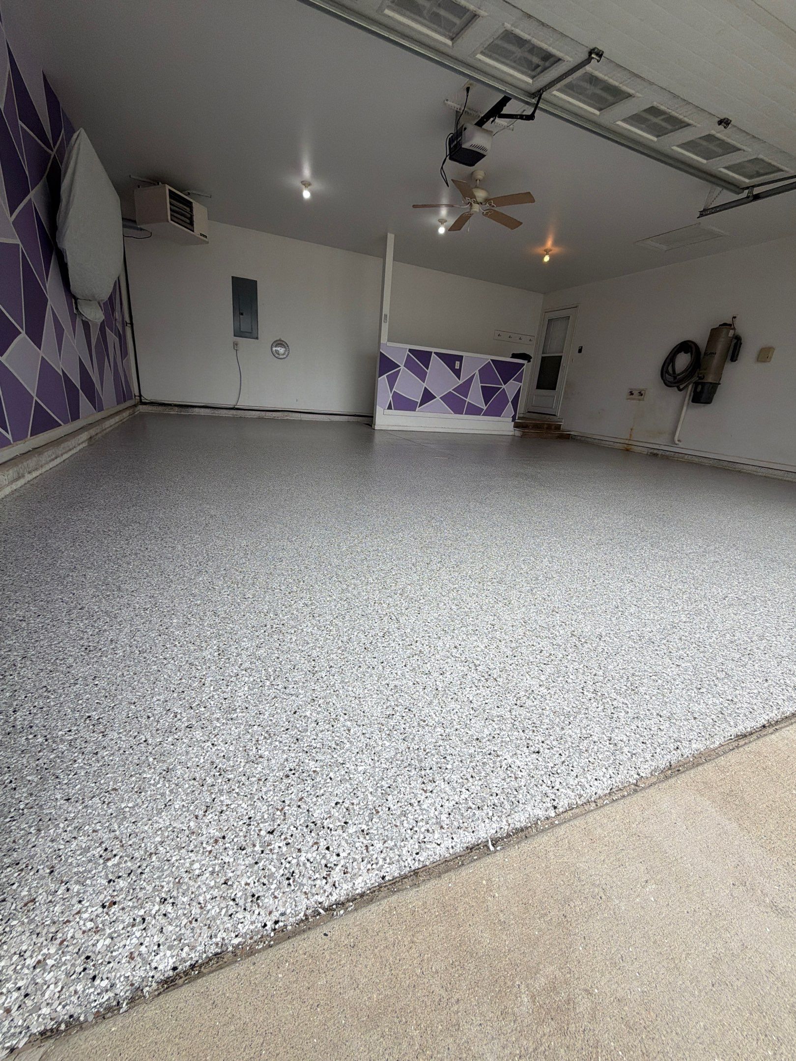Maxwell, IA Coyote Flake Garage by Revival Concrete Coatings