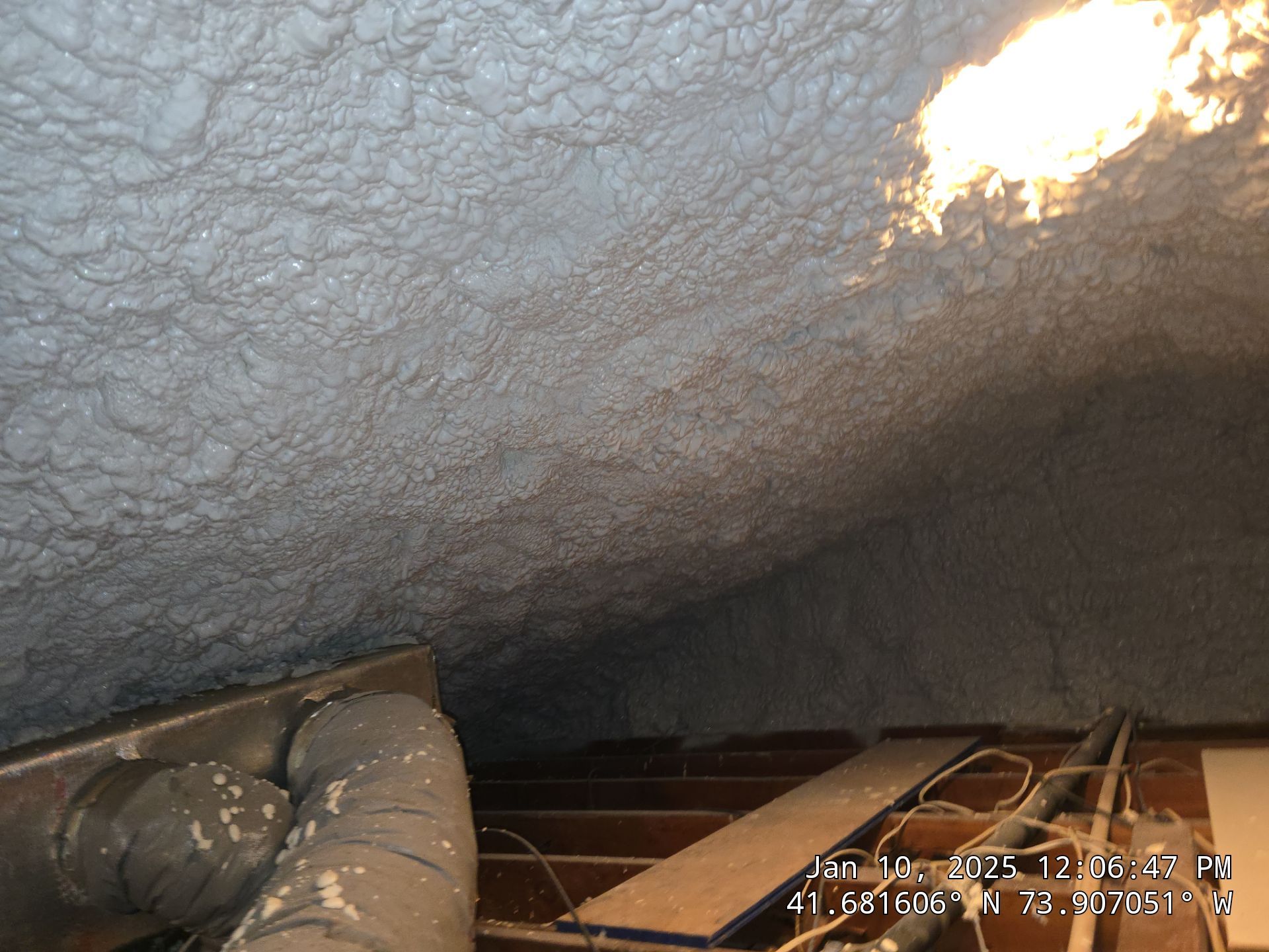 Attic Insulation using open cell spray foam by NYS Foam & Energy